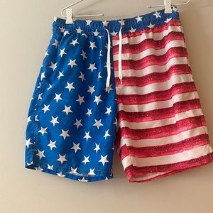 Old Navy American Flag Swim Trunks